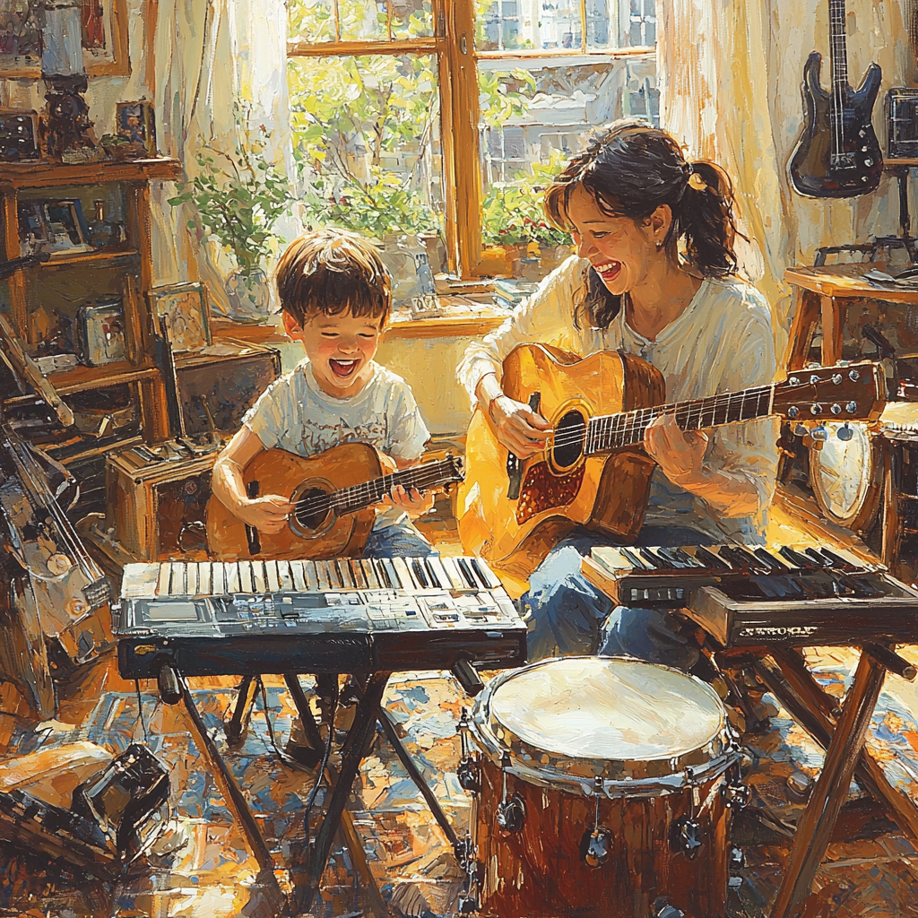 Magical Music Moments: Creating A Family Band Paint By Color