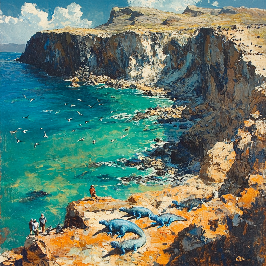 Galapagos Island Wildlife Station diamond painting