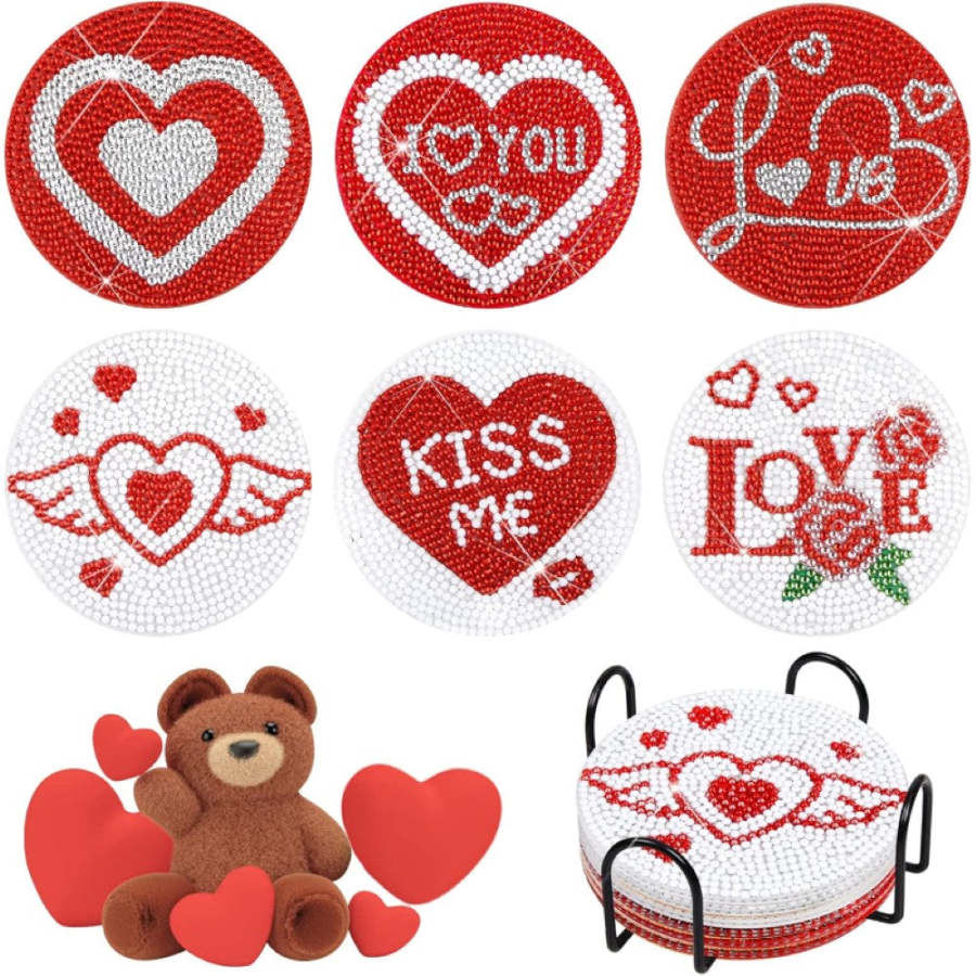 6-Pack Rhinestone Art Craft Kit – DIY Coaster Set for Gifting ...