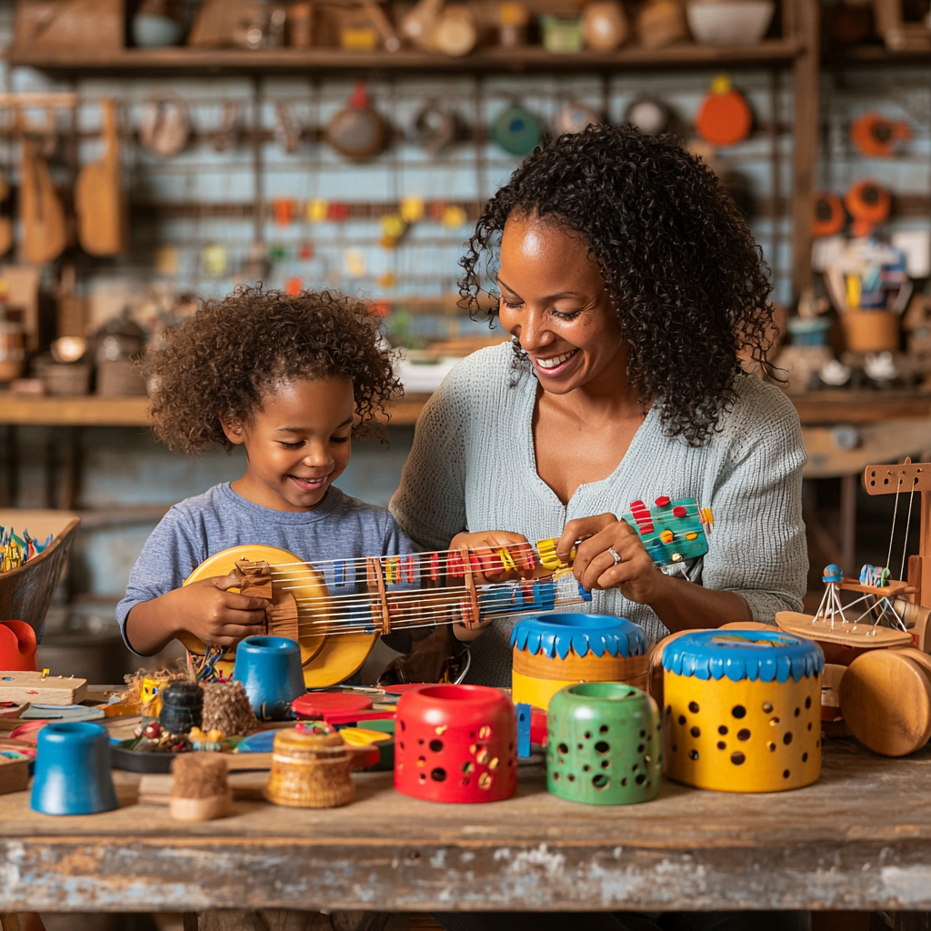 Wonder Of Sound: Crafting Musical Instruments Together Paint By Diamonds Kits