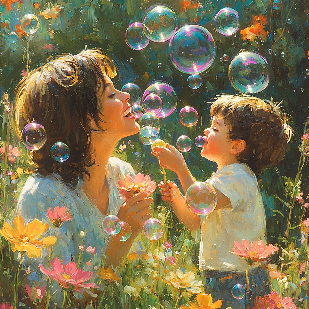 Bubbles Of Joy: An Afternoon Of Bubble Blowing Paint By Diamonds Kits