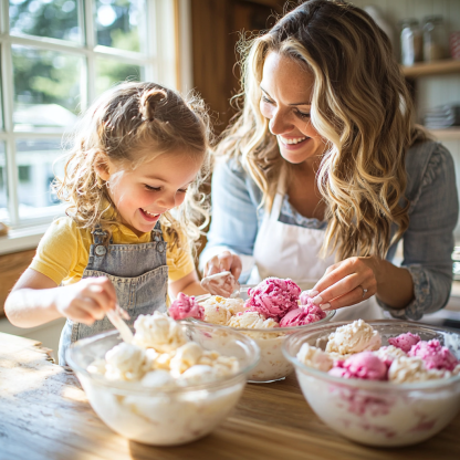 Sweet Sunshine: A Family Ice Cream Making Day Paint By Diamond