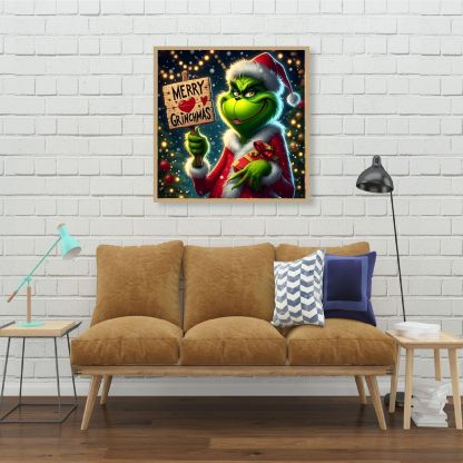 Christmas Grinch Diamond Painting Kit for Adults