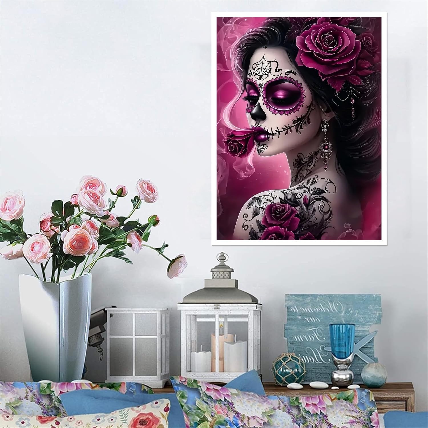 Halloween Rose Paint By Diamond Kit