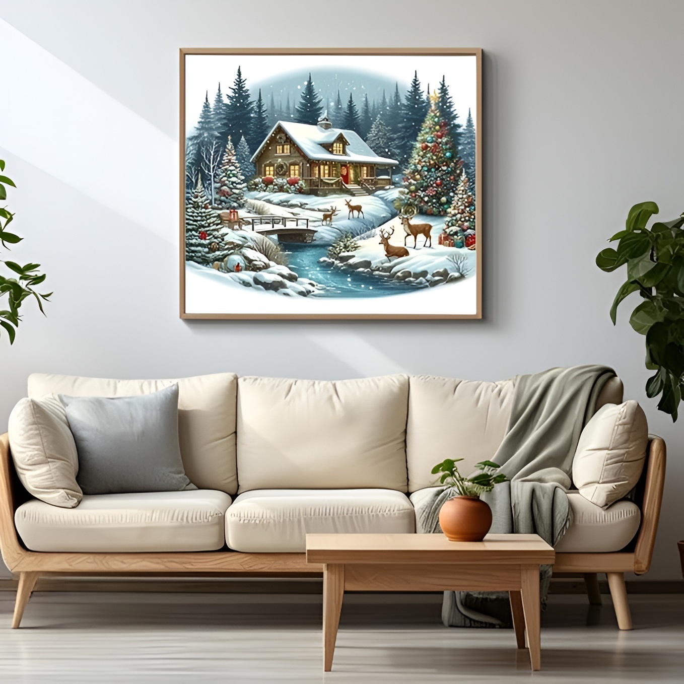 5D Christmas Deer Diamond Painting Art Kit