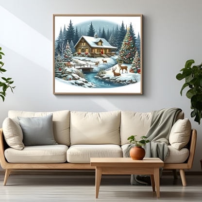 5D Christmas Deer Diamond Painting Art Kit