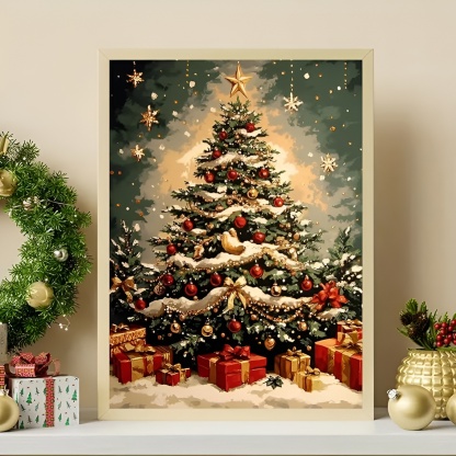 Winter Christmas Tree Star Diamond Art Kits for Adults