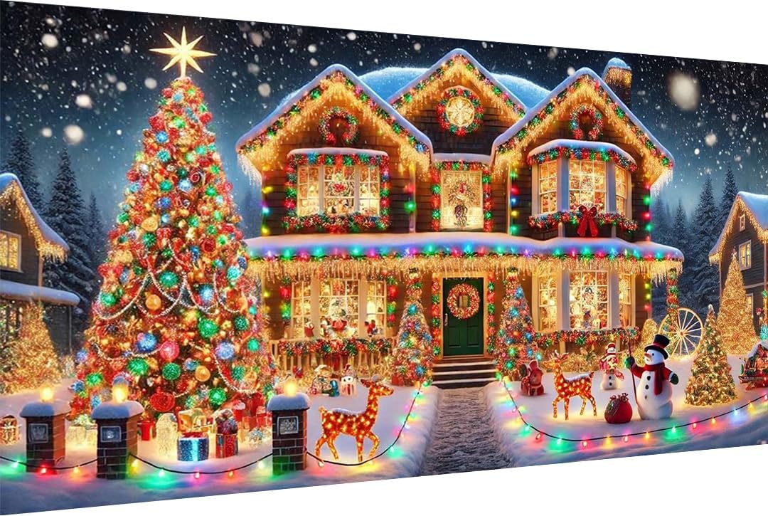 Christmas Tree And House Diamond Painting Kits for Adults