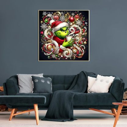 Christmas Grinch Diamond Painting Kit for Adults