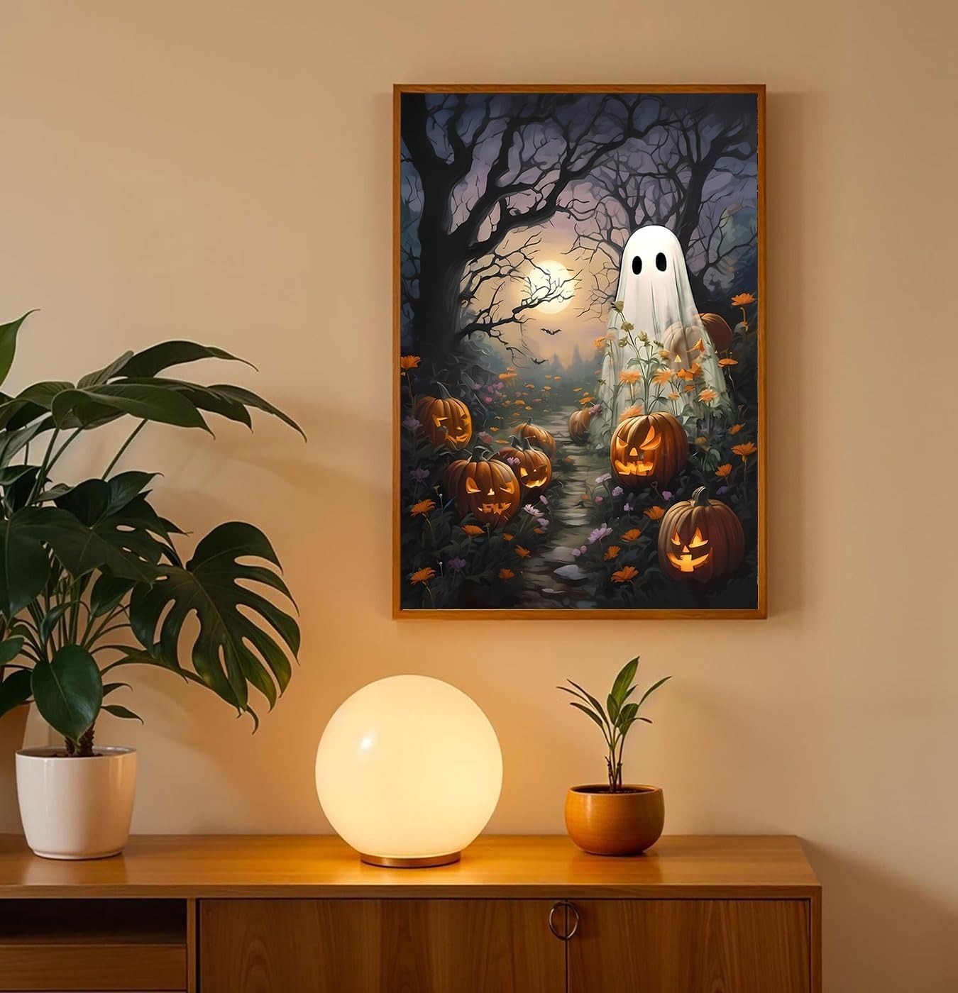 Halloween Forest Moonlight Scene Paint By Diamond Kit