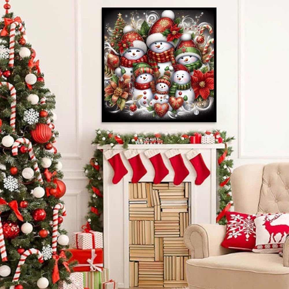 Merry Christmas Snowman Collection Paint By Diamond