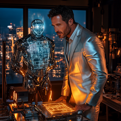 Robert Downey Jr.: The Ironhearted Inventor Of Tomorrow paint by diamond