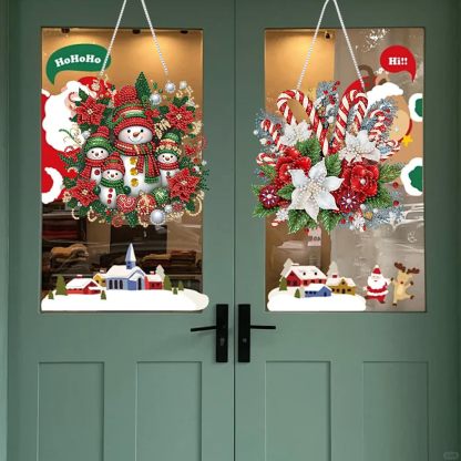  Pack Of 4 Christmas Diamond Art Suncatchers for Adults & Kids