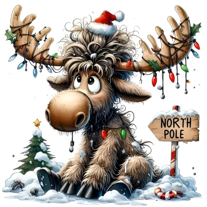 5D Christmas Deer Diamond Painting Art Kit