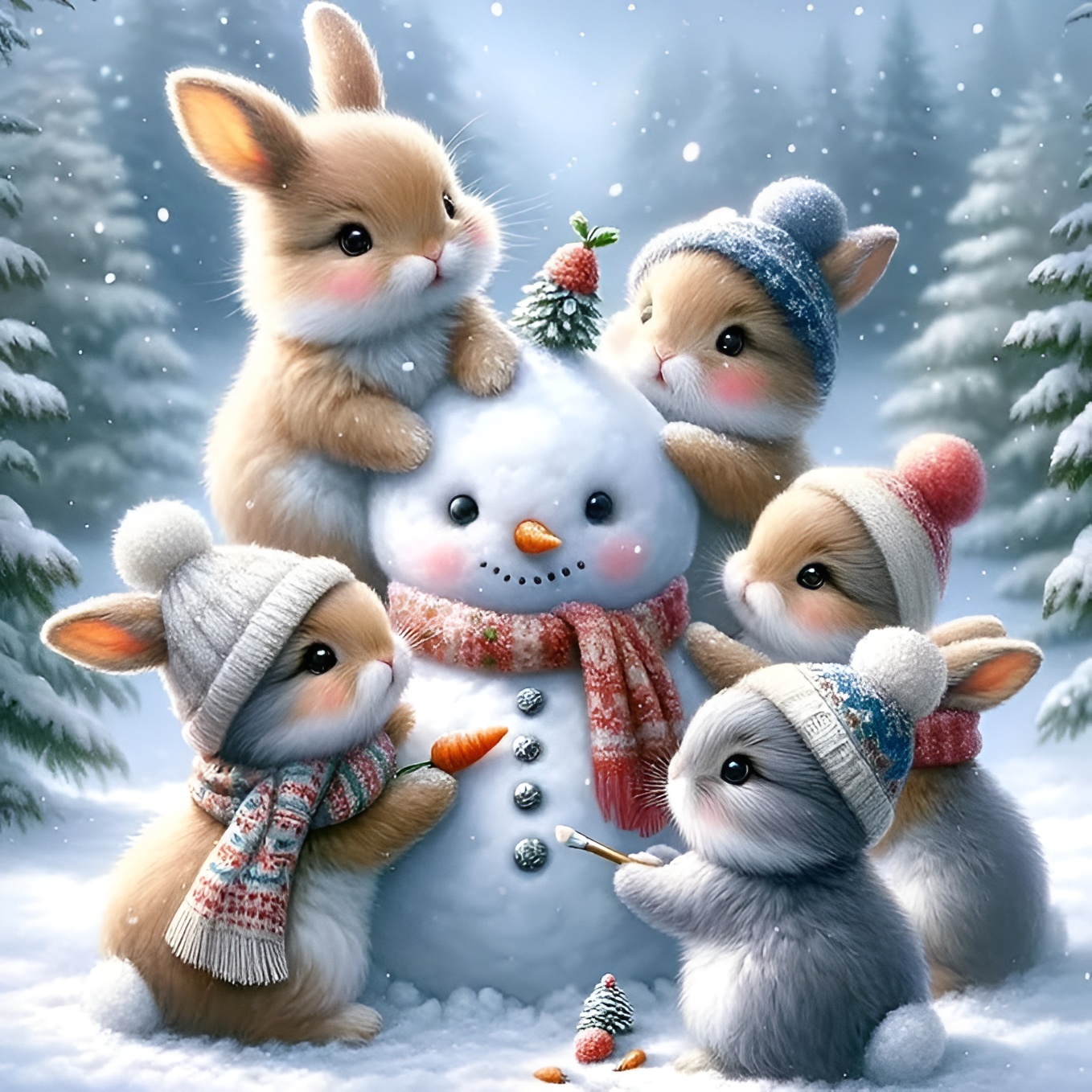 Christmas Winter House Themed Diamond Painting Art Kit