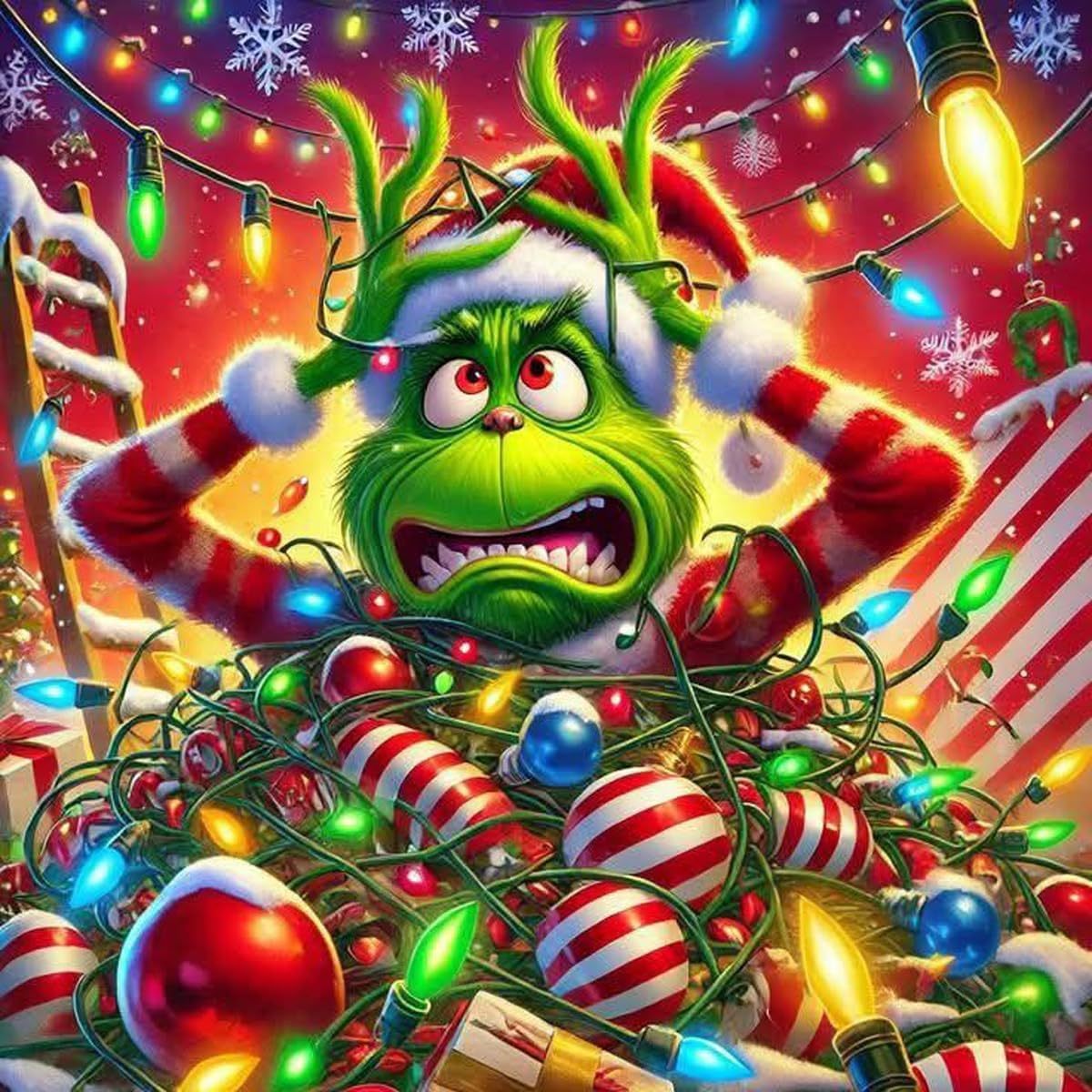 Christmas Grinch Diamond Painting Kit for Adults