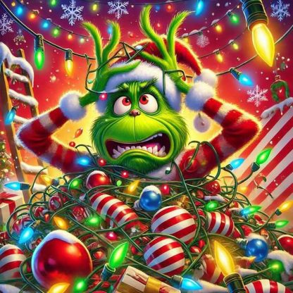 Christmas Grinch Diamond Painting Kit for Adults