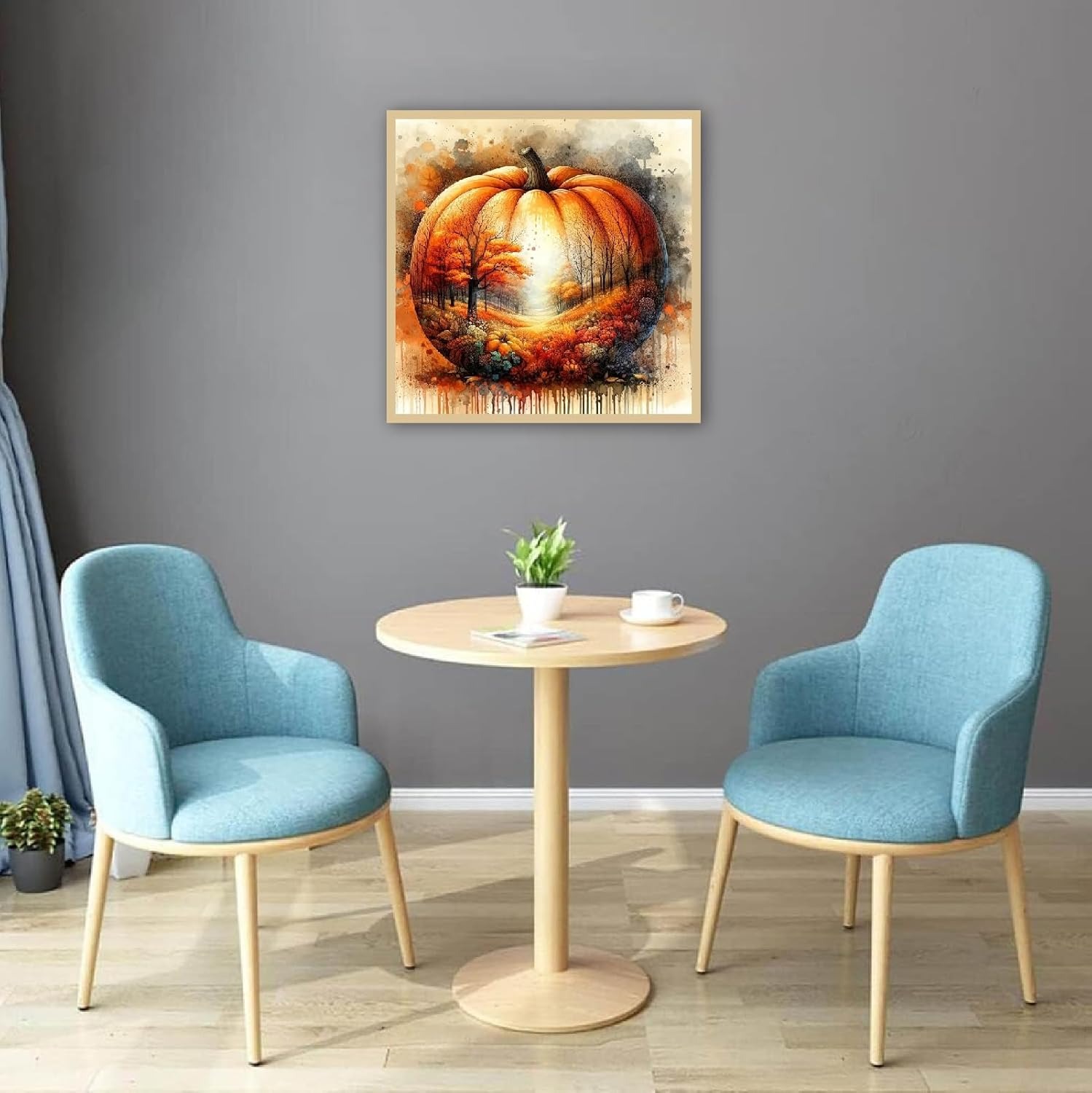Pumpkin Autumn Paint By Diamond Kit