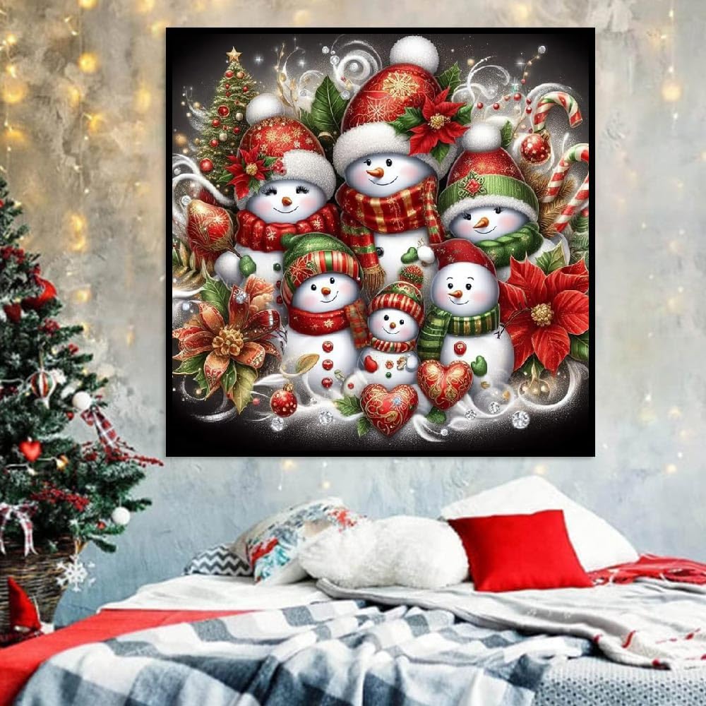 Merry Christmas Snowman Collection Paint By Diamond
