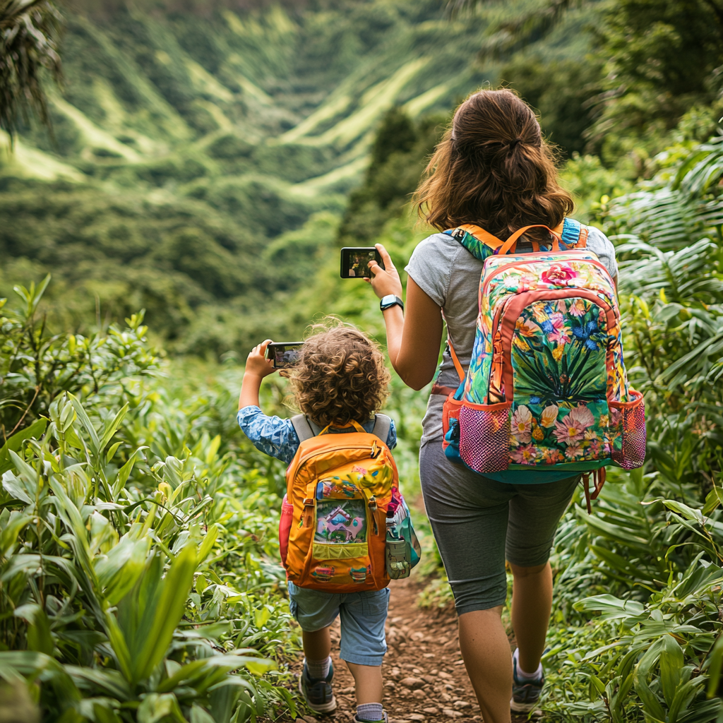 Adventure Awaits: Mother And Child Hiking Day Diamonded Painting Kits