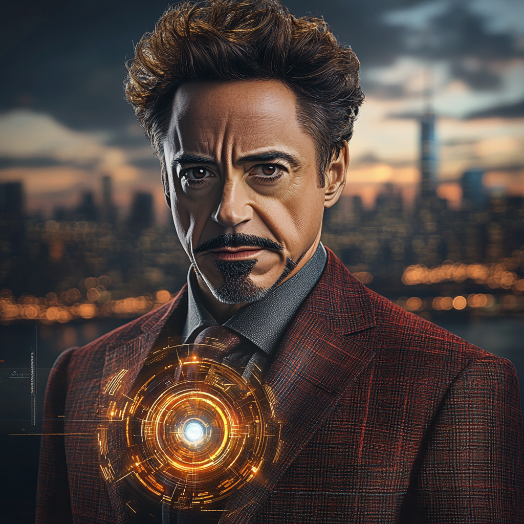 Robert Downey Jr: The Iron Legacy Forged In Light Paint by diamonds art