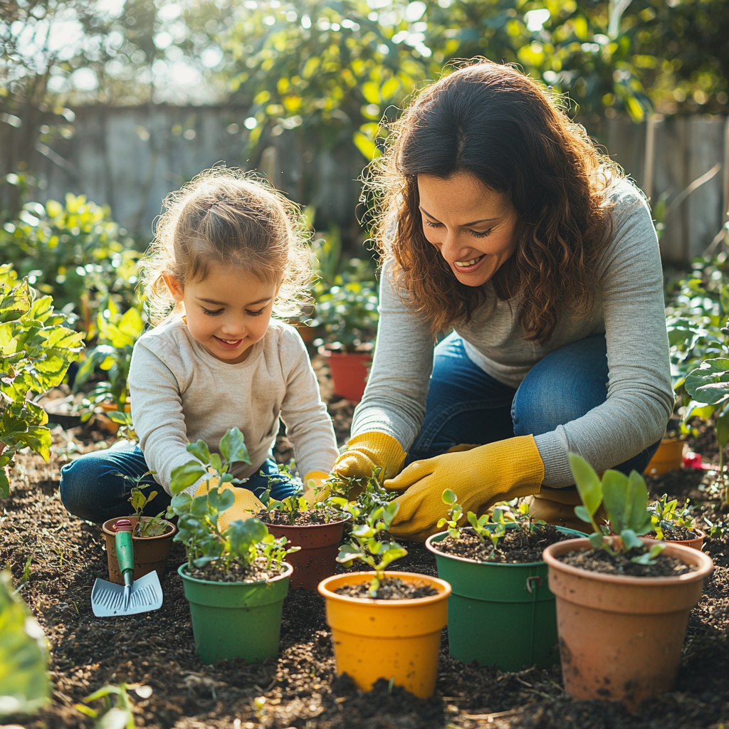 Mom's Garden: Planting Memories Together Paint By Diamond