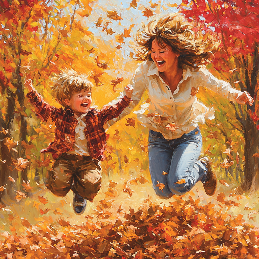 Laughter In The Leaves: A Day Of Autumn Fun Paint By Color