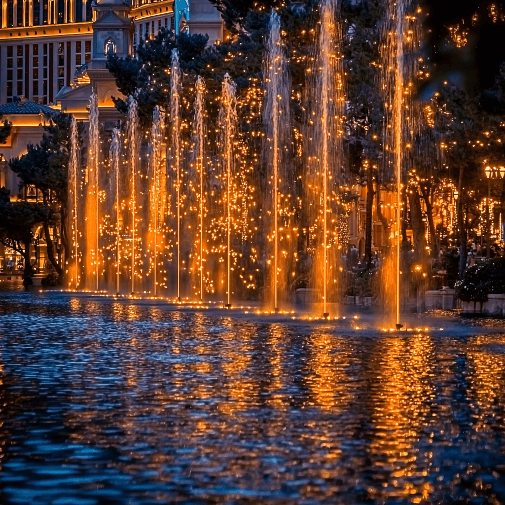 Bellagio Fountains - Las Vegas Paint By Diamonds Kits