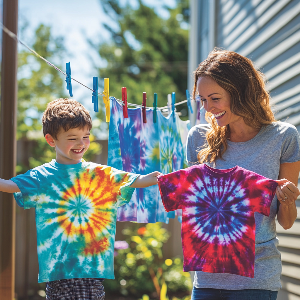 Colorful Creations: Making DIY Tie-Dye T-Shirts Together Paint By Diamonds Kits