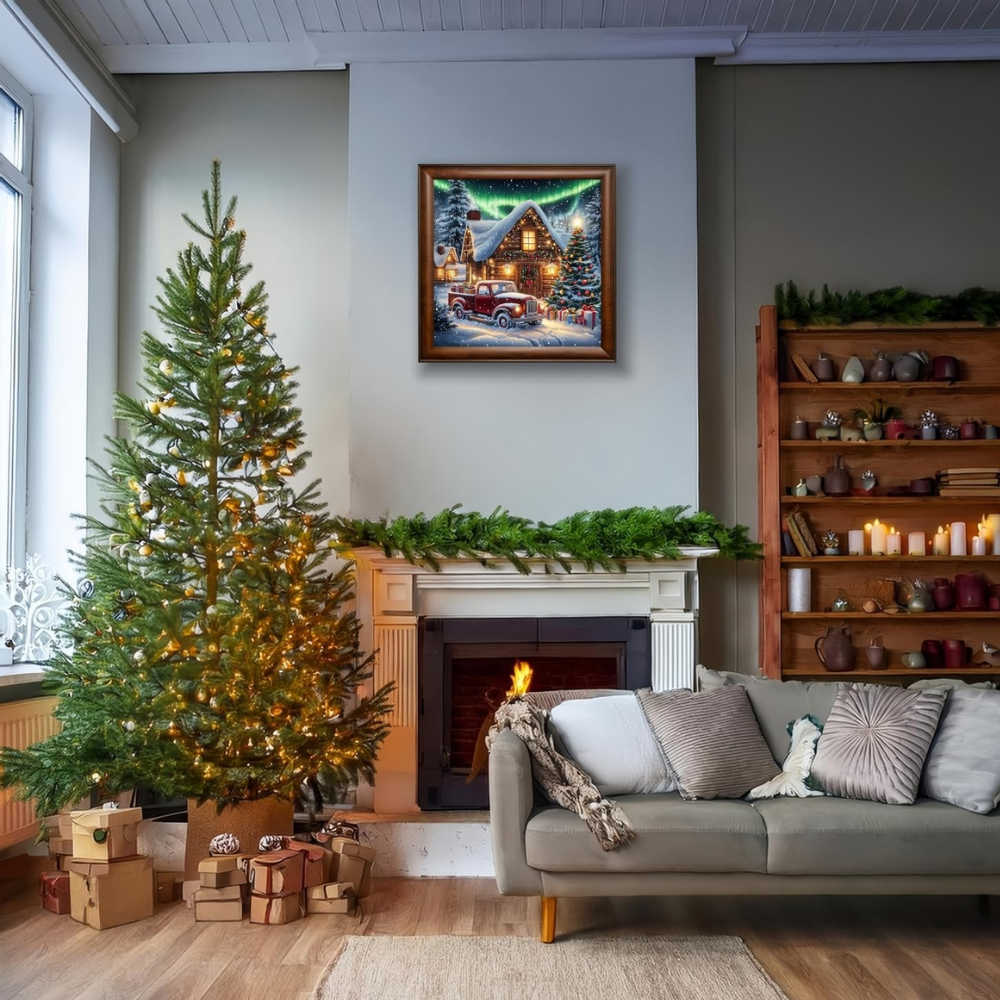 Christmas House Themed Diamond Art Painting Kit