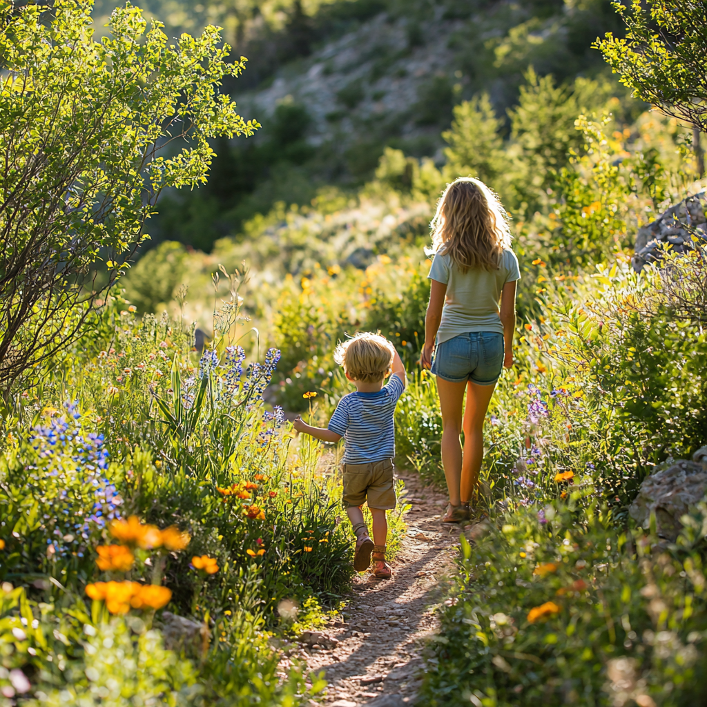 Nature's Playground: A Day Of Hiking And Discovery Paint By Color