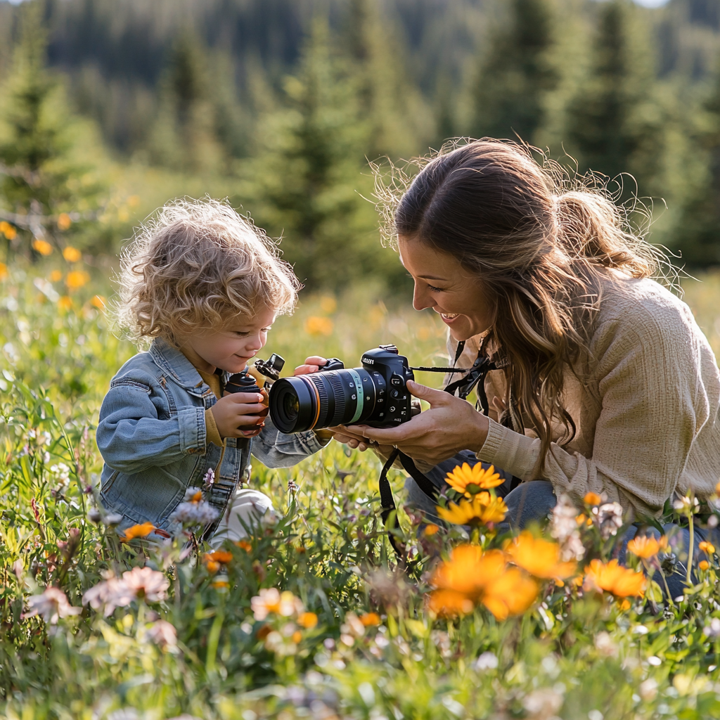 Mom And Me: A Nature Photography Expedition Paint By Diamond