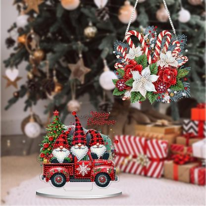  Pack Of 4 Christmas Diamond Art Suncatchers for Adults & Kids