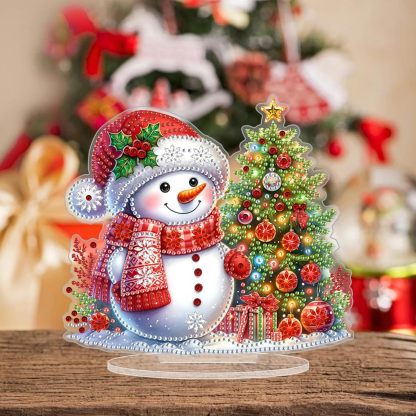 Christmas Snowman Tabletop Diamond Art Kit for Adults