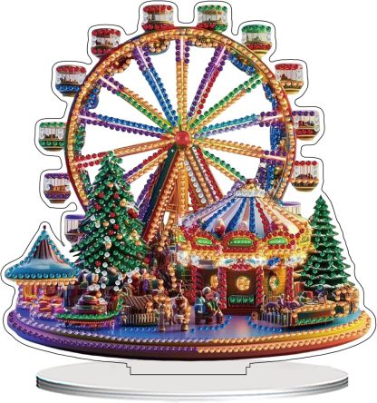 Christmas Snowman Tabletop Diamond Art Kit for Adults