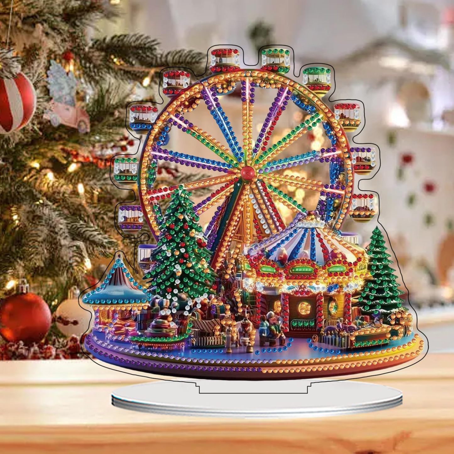 Christmas Snowman Tabletop Diamond Art Kit for Adults