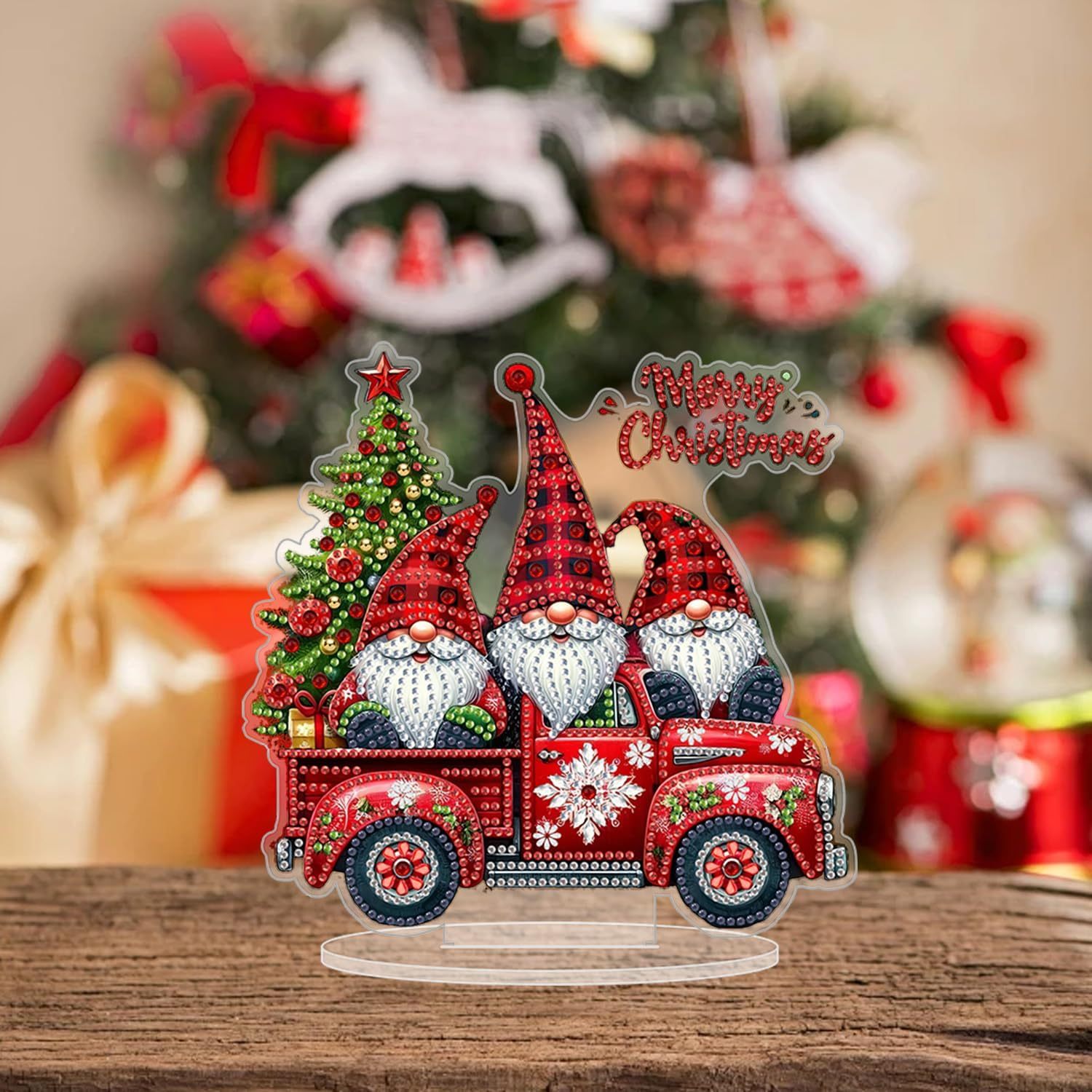 Christmas Snowman Tabletop Diamond Art Kit for Adults