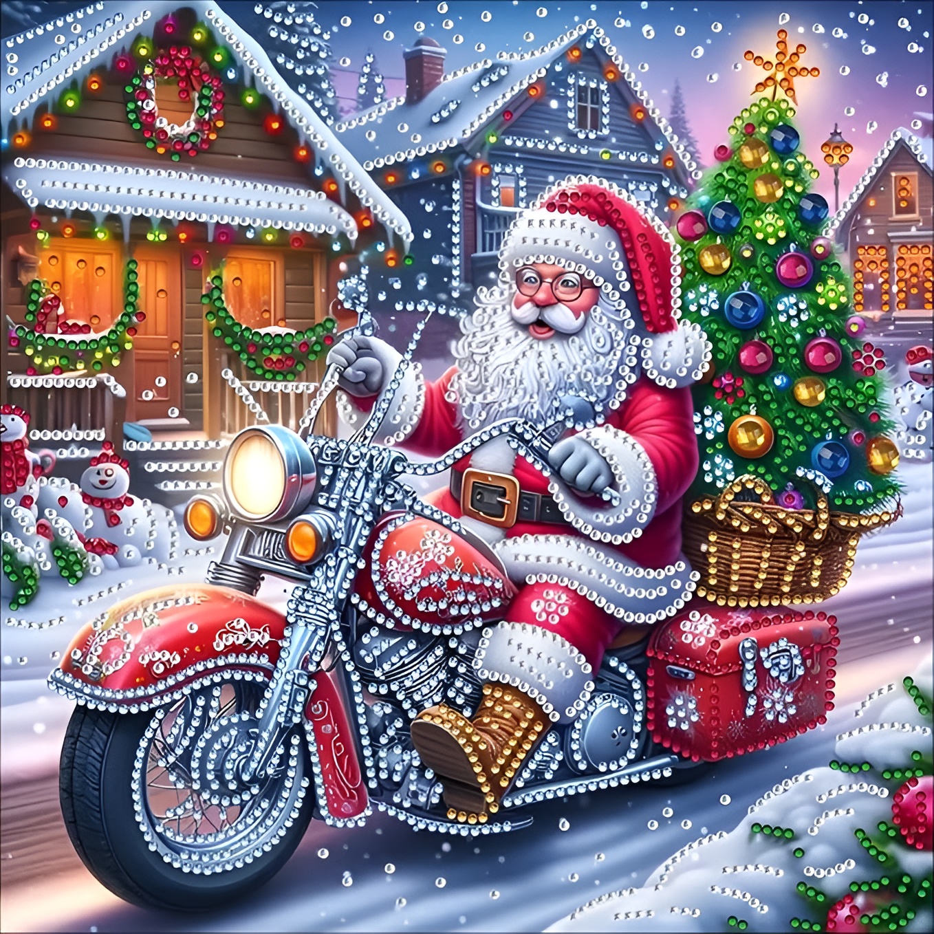 5D Christmas Deer Diamond Painting Art Kit