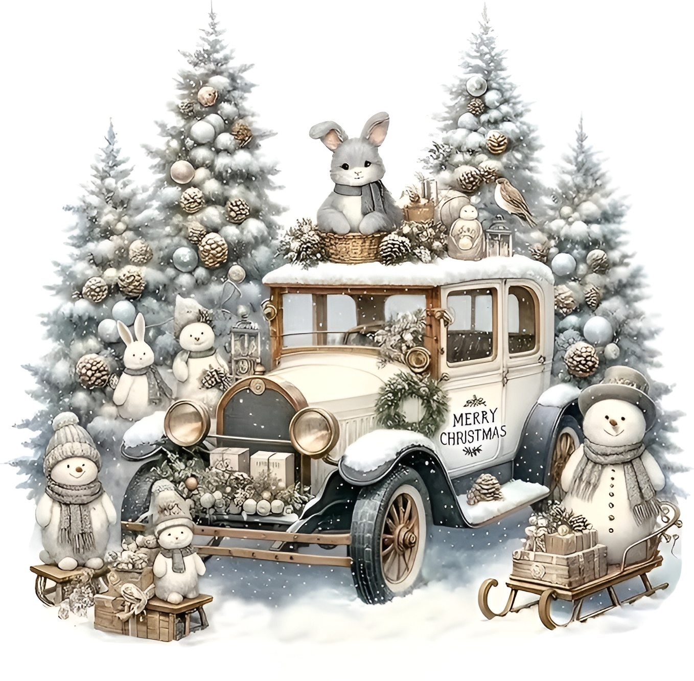 5D Christmas Deer Diamond Painting Art Kit