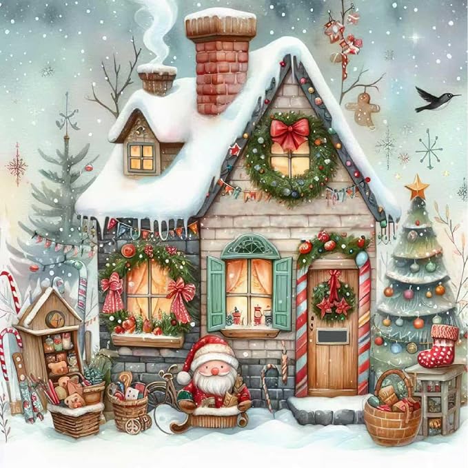 Christmas Elk Diamond Painting Kit for Adults And Beginners