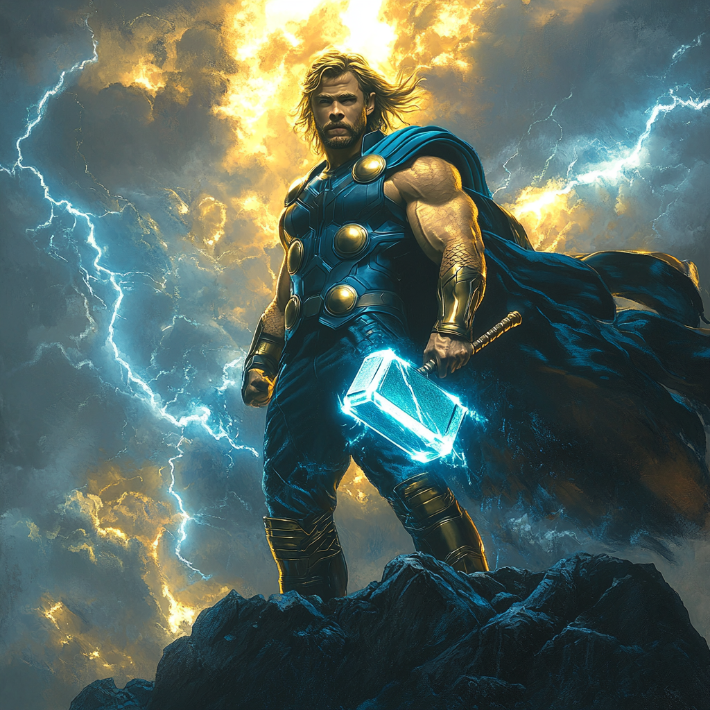 Chris Hemsworth: Hammering The Thunder Within Paint by diamonds kits