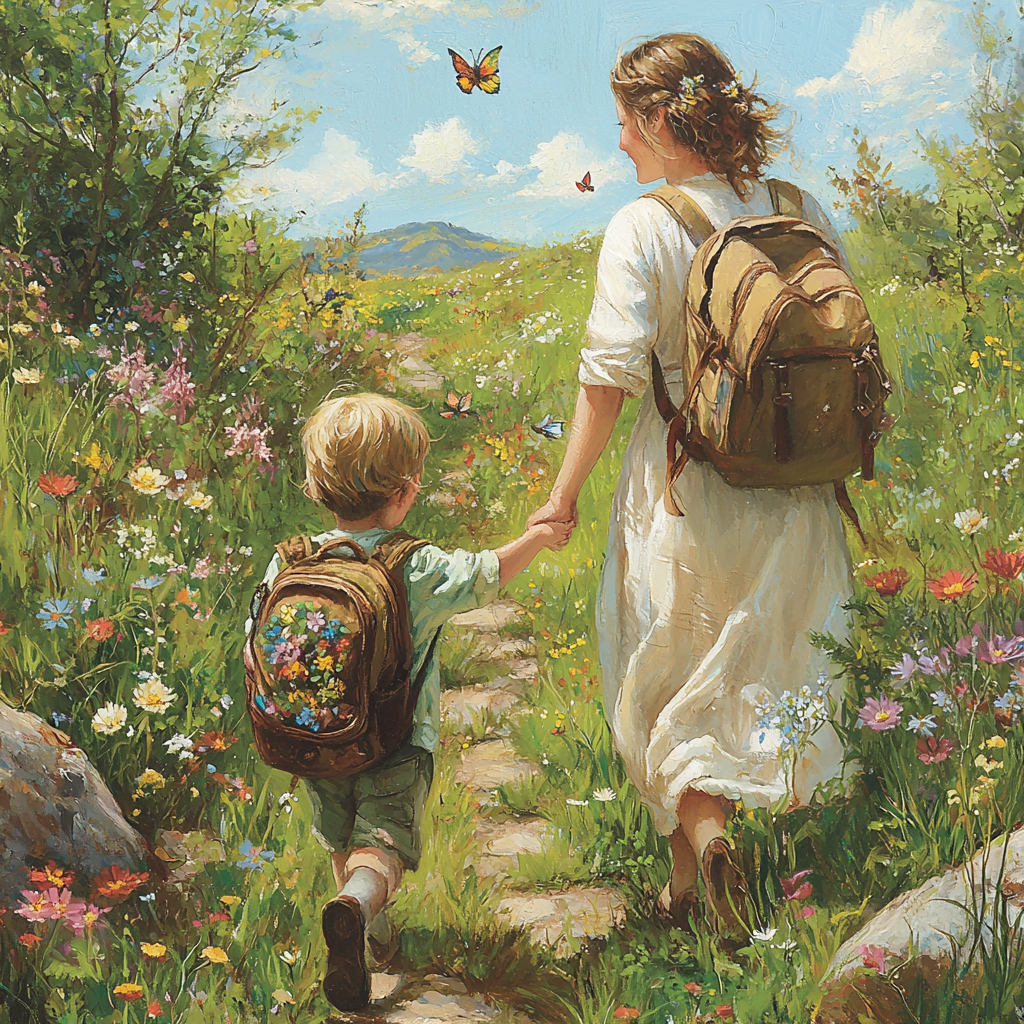 Evergreen Bonds: A Mother-Child Nature Walk Diamonded Painting Kits