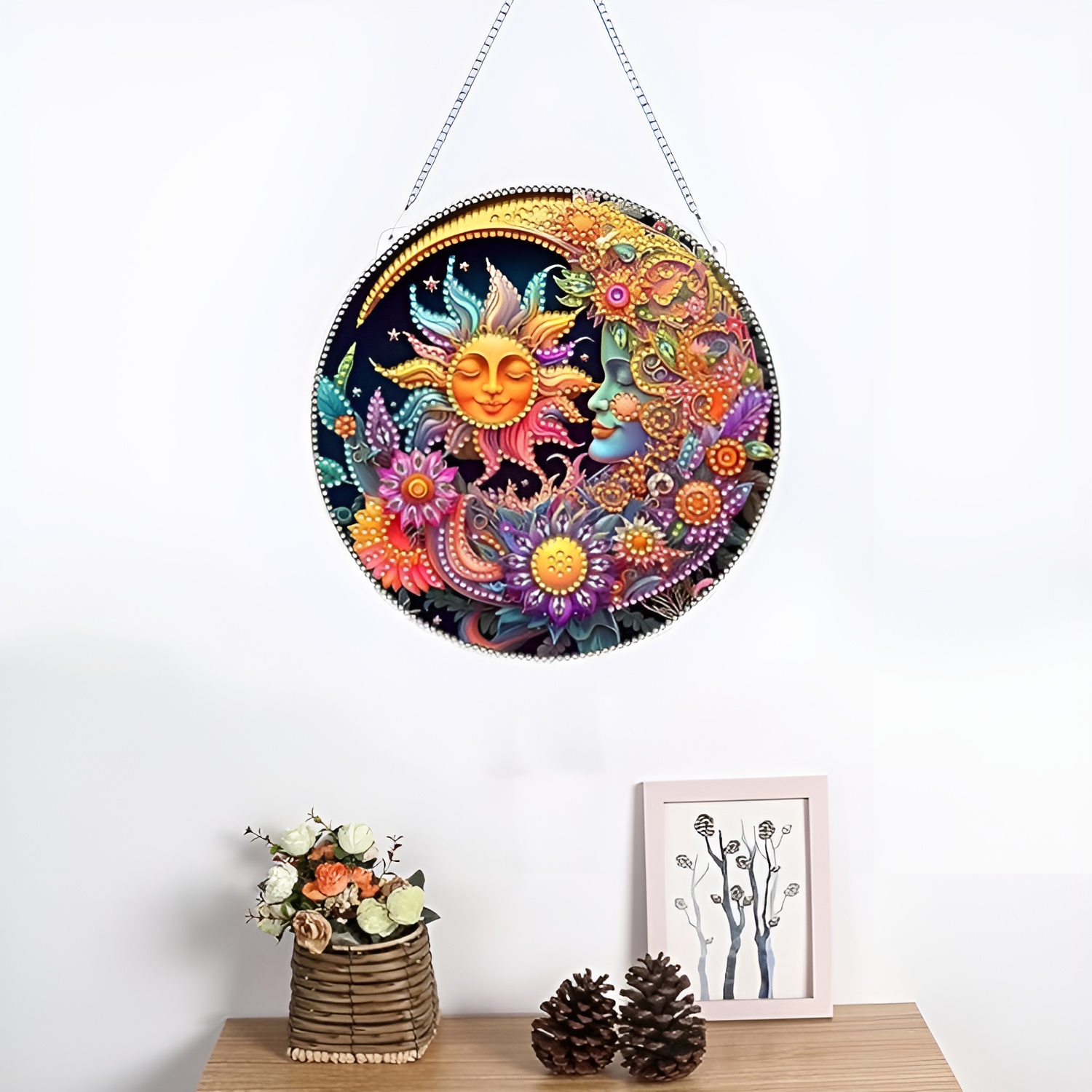 5D Crystal Diamond Painting Kit for Christmas Wall and Window Display