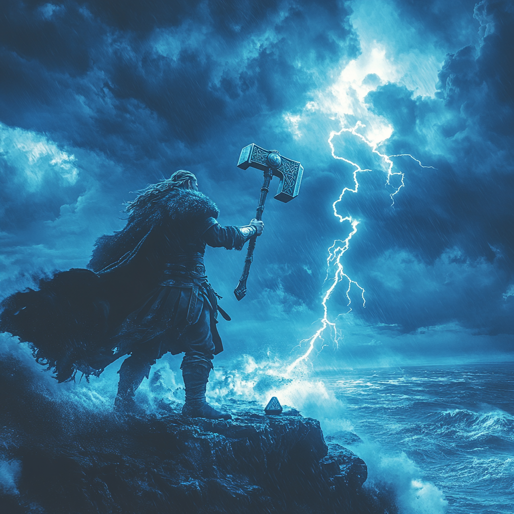 Chris Hemsworth: Hammering The Thunderbound Horizon painting diamond kit