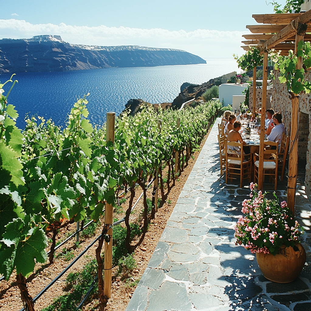 Santorini Wine Tours Paint By Diamond