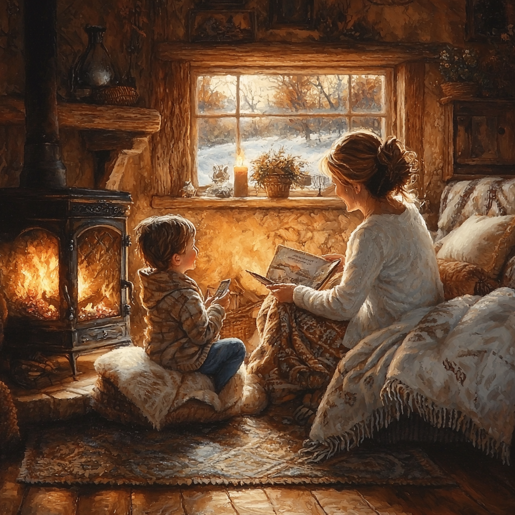 Tales By The Fire: Cozy Storytelling Nights Paint By Color