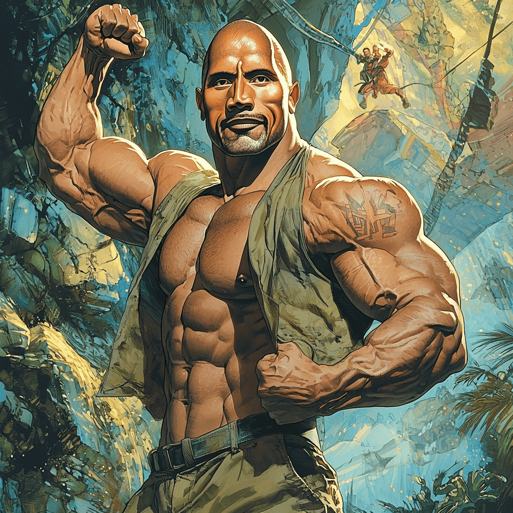 Dwayne Johnson: The Rock's Unyielding Strength On Screen DIY Paint By Diamonds