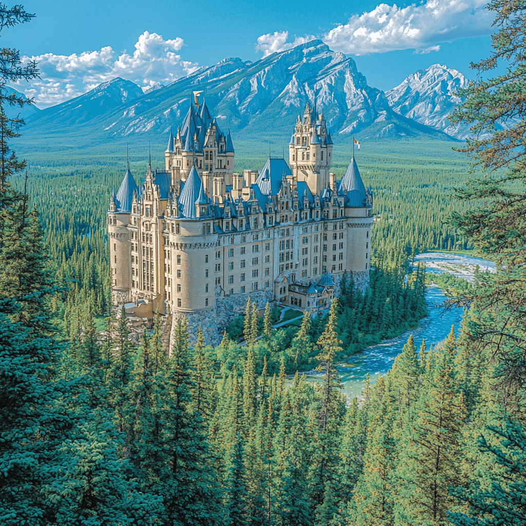 Banff Springs Hotel - Alberta Paint By Diamonds Kits