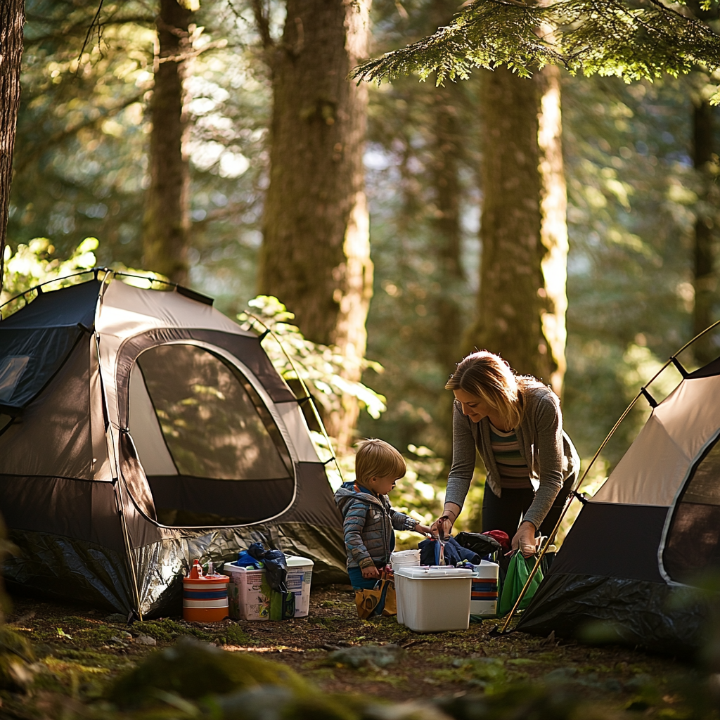 Together In Nature: A Family Camping Experience Paint By Diamonds Kits