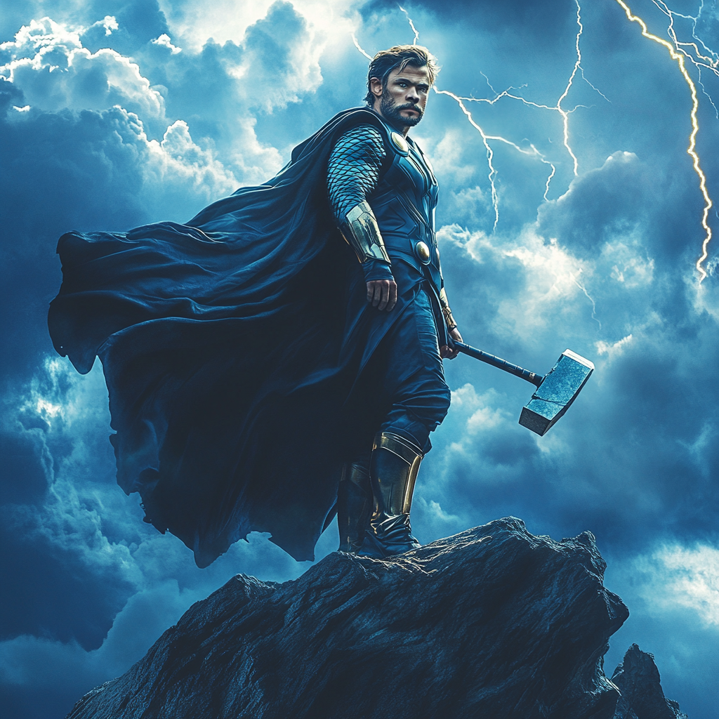 Chris Hemsworth Journey Of The Thunder God Thor DIY paint by diamonds